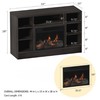 Hastings Home Electric Fireplace 47-inch Console TV Stand with Shelves, Remote Control and LED Flames (Gray) 201106LYY